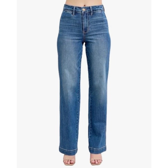 Judy Blue Denim - Judy Blue Straight Leg Jeans Medium Wash Women's Size 9/29